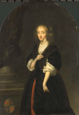 Portrait of Jacoba Bicker (1640-95), wife of Pieter de Graeff, Caspar Netscher, 1663 Canvas Print