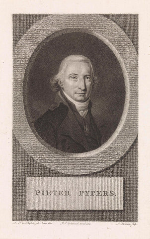 Portrait of the poet Pieter Pypers, Ludwig Gottlieb Portman, 1803 Canvas Print