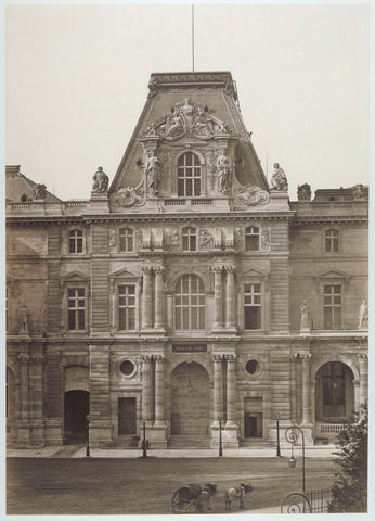 Gipsmodellen voor beeldhouwwerken op het Palais du Louvre: 