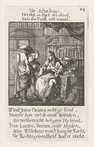 Lawyer, Caspar Luyken, 1694 Canvas Print