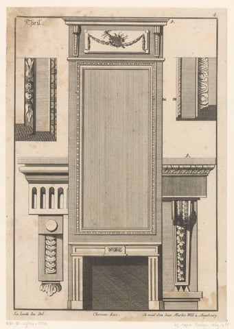 Schouw met spiegel, anonymous, in or after 1784 - 1806 Canvas Print