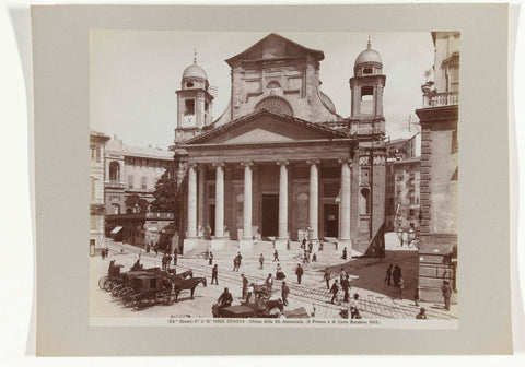 Basilica della Santissima Annunziata del Vastato, Genua, Fratelli Alinari, 1898 Canvas Print