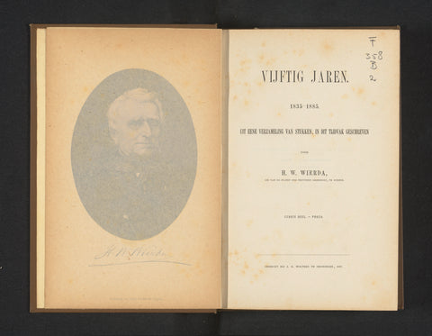 Vijftig jaren: 1835-1885: uit eene verzameling van Stukken, in dit tijdvak geschreven/ by H.W. Wierda, H.W. Wierda, 1887 Canvas Print