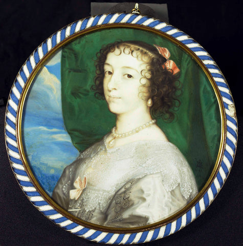 Henriette Maria of France (1609-1669). Wife of Charles I of England, John Hoskins, 1632 Canvas Print