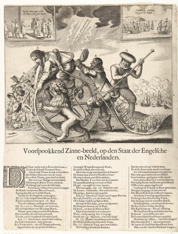 Cartoon on the English, 1652, anonymous, 1652 Canvas Print