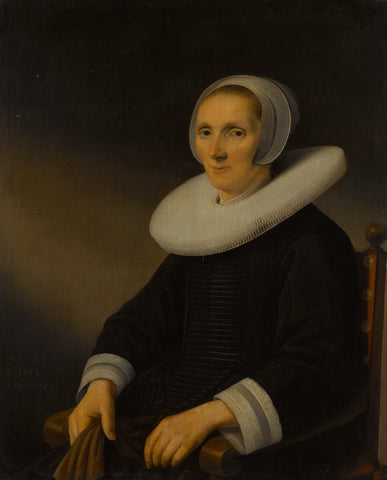 Portrait of a Woman, probably Jacobmina de Grebber (?-1666), Anthonie Palamedesz., 1652 Canvas Print