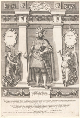 Portrait of emperor Albrecht II, Gaspare Oselli, 1569 Canvas Print