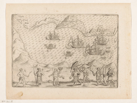 Ambon and some of her residents, 1599, anonymous, 1619 Canvas Print