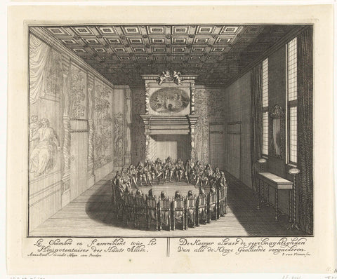 Chamber of the Allies' Plenipotentiaries in the Huis ter Nieuburch in Rijswijk, 1697, Jan van Vianen, 1697 Canvas Print