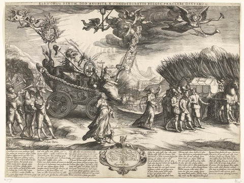 Allegory of victory over Spain at the battle of Nieuwpoort, 1600, Jan Saenredam, 1600 Canvas Print