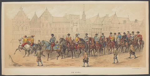 Utrecht masquerade, plate a: de adel, 1856, anonymous, 1856 Canvas Print