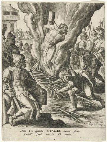 Marteldood van Eleazar, Crispijn van de Passe (I), 1591 Canvas Print