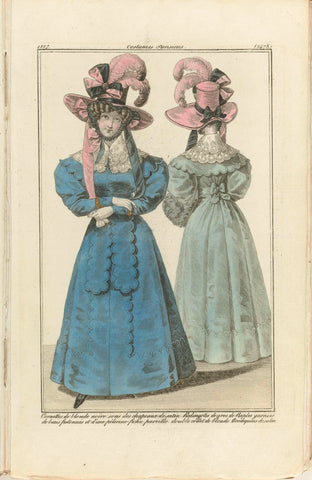 Journal des Dames et des Modes 1827, Costumes Parisiens (2478), anonymous, 1827 Canvas Print