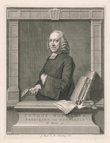 Portrait of Petrus Hofstede, Jacob Houbraken, 1763 Canvas Print