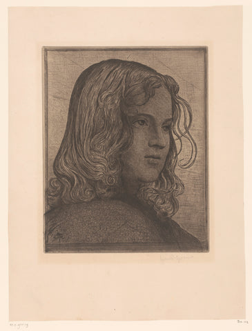 Head of a Girl, Hans Thoma, 1911 Canvas Print