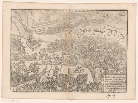 Siege of Ostend: the peace negotiations on 23-25 December 1601, anonymous, 1615 Canvas Print