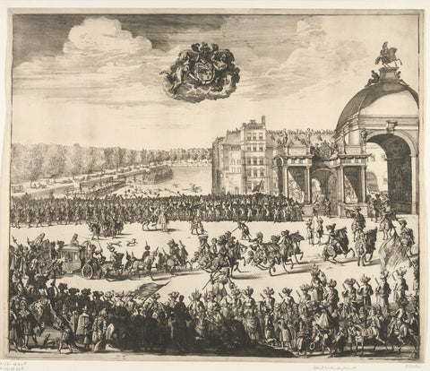 Entry of King William III in The Hague, 1691, Jan van Vianen, 1691 Canvas Print