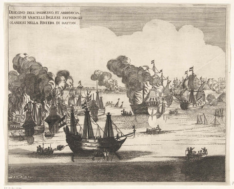 The Dutch Raid on the Medway, 1667, Arnold Bloem, 1667 Canvas Print