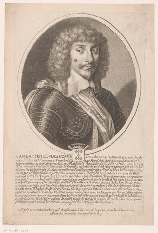 Portret van Jean-Baptiste Budes de Guébriant, Jean Frosne (attributed to), 1652 Canvas Print