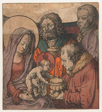 The Adoration of the Magi, Lucas van Leyden (circle of), 1513 - 1517 Canvas Print