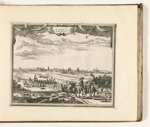 View of Paris, 1726, anonymous, 1726 Canvas Print