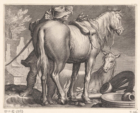 Horses, Boetius Adamsz. Bolswert, 1611 Canvas Print