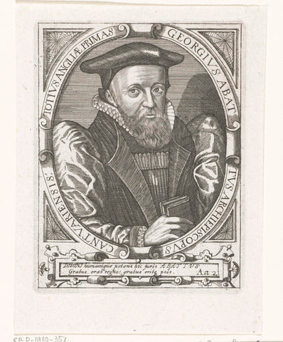 Portrait of George Abbot, Theodor de Bry (possibly), 1669 Canvas Print