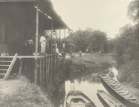 Veranda to brook, anonymous, 1903 - 1907 Canvas Print