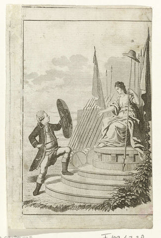 William V threatens freedom, 1786, anonymous, 1786 - 1795 Canvas Print