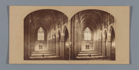 Interieur van de Kathedraal van York, Draffin, c. 1850 - c. 1880 Canvas Print