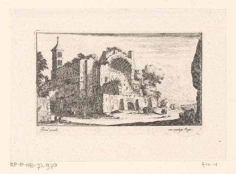 View of the Temple of the Sun, Israel Silvestre, 1643 Canvas Print