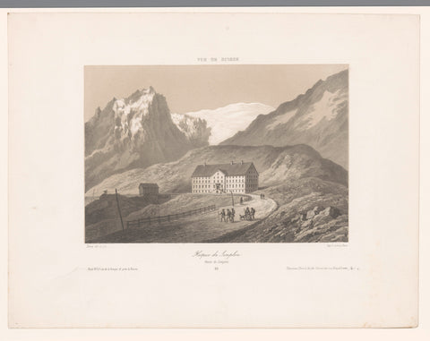 View of the Simplon-Hospiz on the Simplon Pass, Isodore-Laurent Deroy, in or after 1854 Canvas Print