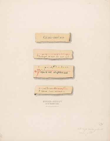 Music script, 9th century, anonymous, 1857 - 1864 Canvas Print