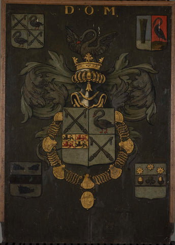 Graveplate of Frans Banning Cocq (1605-55), lord of Purmerland and Ilpendam, anonymous, in or after 1655 Canvas Print