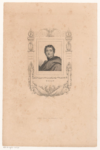 Portret van Nicolas Jean-de-Dieu Soult, Jean Alexandre Allais, 1828 Canvas Print