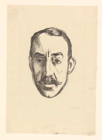 Portrait of Henry van de Velde, Edvard Munch, 1906 Canvas Print