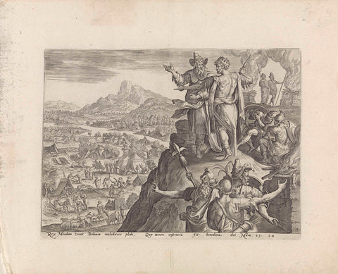 Bileam and King Balak, Maerten de Vos, 1585 Canvas Print