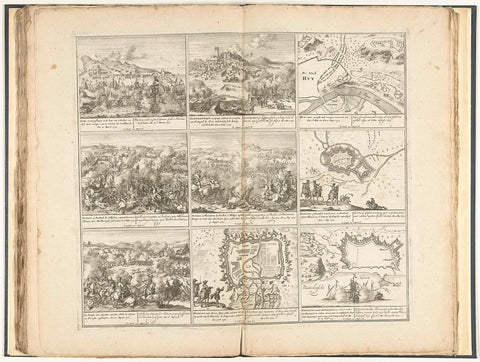 Schouwtoneel van den oorlog (blad VI), 1705, Pieter Schenk (I), 1741 - 1769 Canvas Print