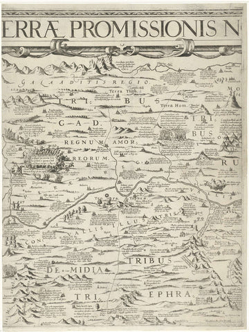 Map of Palestine, Nicolaes van Geelkercken, 1621 Canvas Print