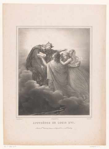 Glorification of Louis XVI of France, Joseph Ferdinand Lancrenon, c. 1820 Canvas Print