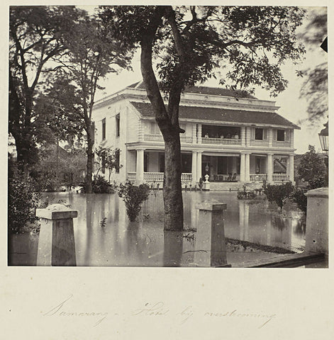 Samarang - Flood hotel, Woodbury &Page, 1863 - 1869 Canvas Print