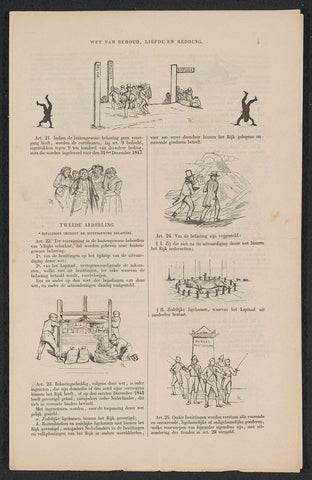 Satire on the incentive to participate in the (so-called) voluntary 3% money loan of 1844 (sheet 5), Herman Frederik Carel ten Kate, 1844 Canvas Print