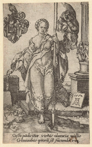 Chastity, Heinrich Aldegrever, 1552 Canvas Print