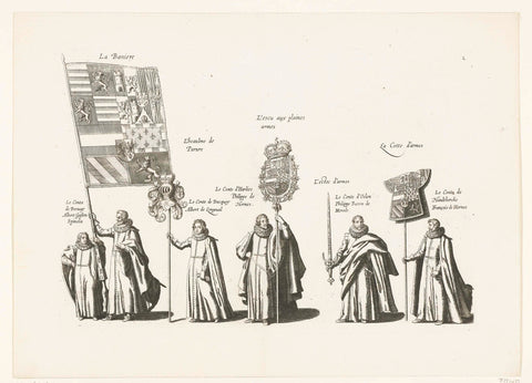 Funeral procession of Archduke Albrecht (plate L), 1622, Cornelis Galle (I), 1623 Canvas Print