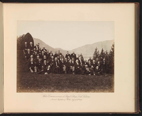 Water commissioners at Royal Cottage, Loch Katrine, annual inspection of works, August 24th 1876, T. & R. Annan & Sons, 1876 Canvas Print