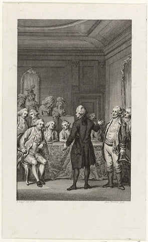 Reception of the first Dutch envoy in the American Senate, 1783, Reinier Vinkeles (I), 1791 - 1792 Canvas Print