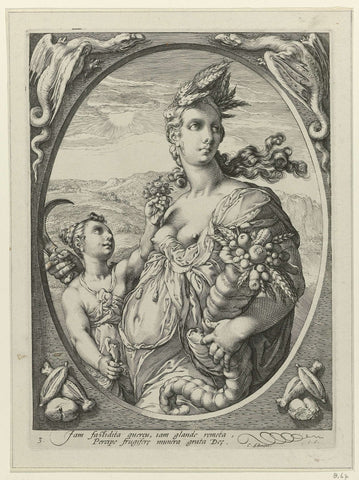 Ceres, Hendrick Goltzius, 1575 - 1607 Canvas Print