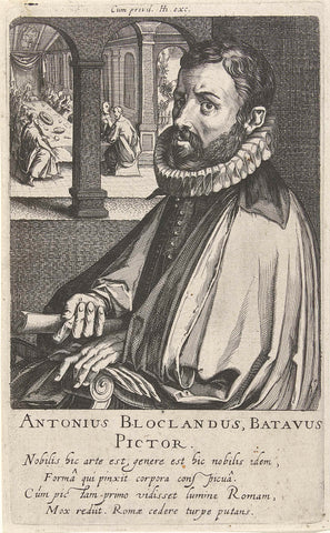 Portrait of Anthonie Blocklandt, Simon Frisius, 1610 Canvas Print