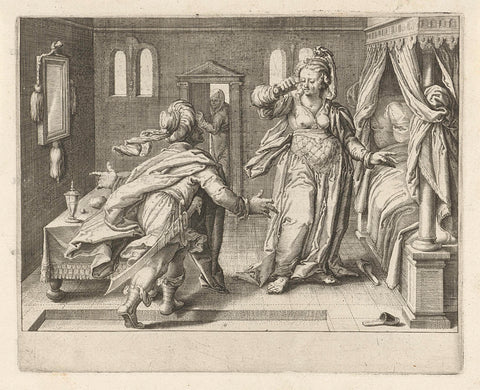 Lucia sticks out her eyes, Zacharias Dolendo, 1606 Canvas Print