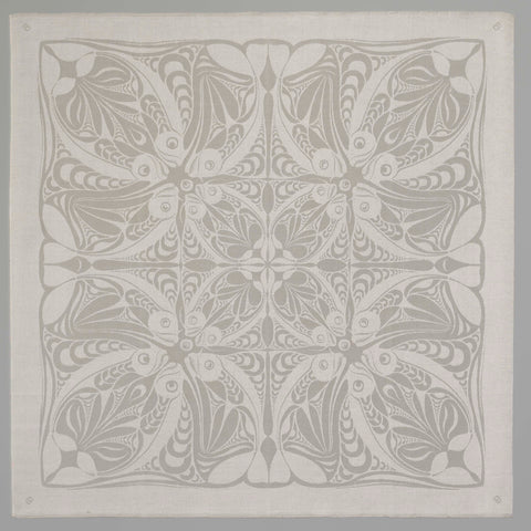 Napkin of linen damask, Chris Lebeau, c. 1900 - c. 1925 Canvas Print